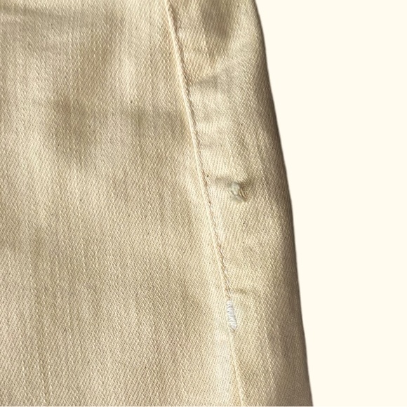 PAIGE Nellie Wide Leg Culotte Jeans in Light Yellow Size 27 - Picture 11 of 16